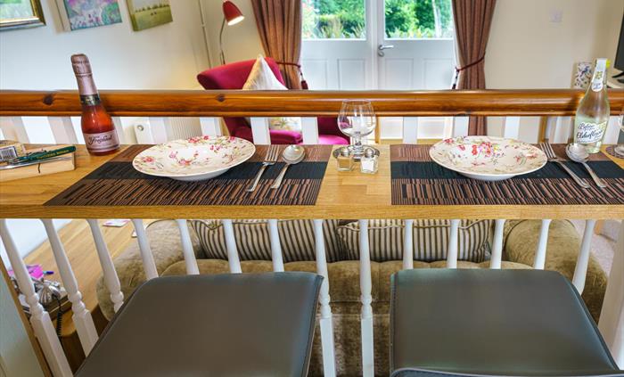 Each suite has its own mini kitchen and lounge with nice area for a bite to eat